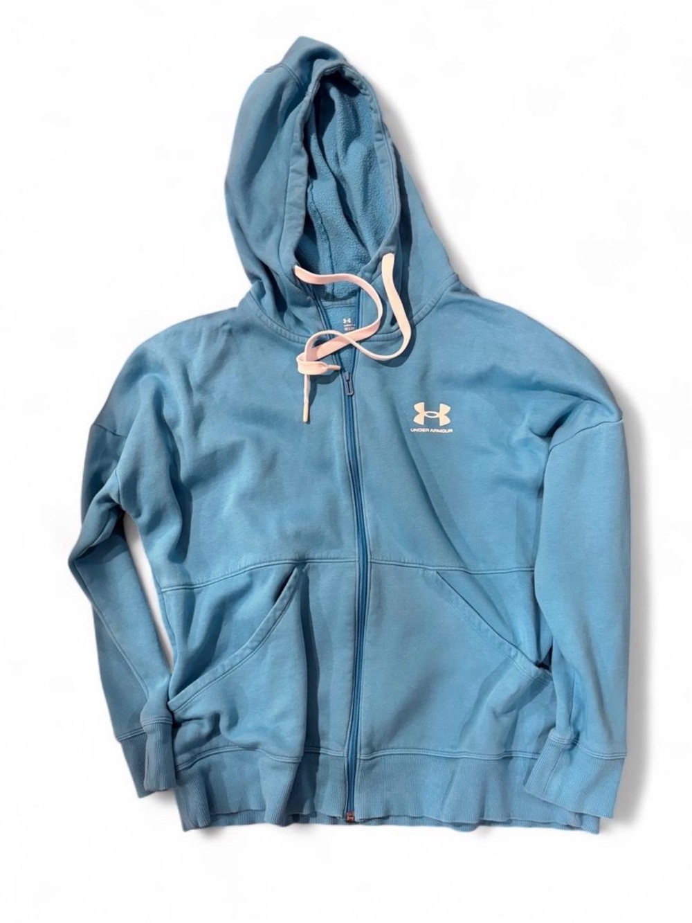 Under Armour Turquoise Blue Full-Zip Hoodie – Women’s Large